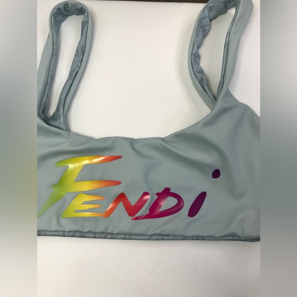 💯 - New Authentic Fendi Brush Logo Reversible Two-Piece Swimsuit - Picture 8 of 14